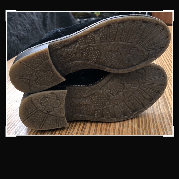 Gabor Black Suede Chelsea Ankle Boots Booties - Picture 7 of 8